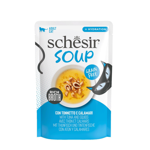 Visuel 1 du produit Alimentation humide pour chat soupe au thon Schesir - 40 g