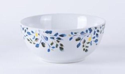 Visuel 1 du produit Bol en grès à motif végétal bleu et vert Althéa - Ø 15 cm