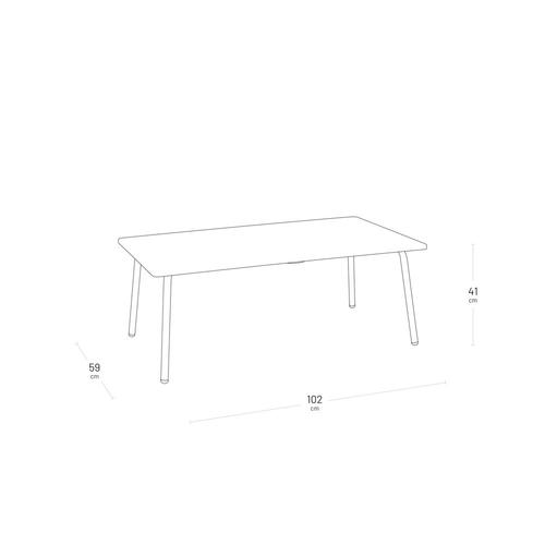 Visuel 4 du produit Table basse Vence Lafuma coloris gris en titane - 102 x 59 x 41 cm