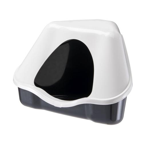 Visuel 2 du produit Bac à litière pour lapin nain coloris rouge Ferplast Nora – 41 x 41 x 33 cm