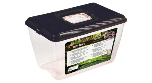 Visuel 1 du produit Terrarium en plastique coloris noir Reptile Planet Repti Tank - Taille L 32,5 x 21 x 20 cm