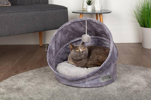 Visuel 2 du produit Grotte pour chat gris Kensington Scruffs – Taille 44 x 44 x 48 cm