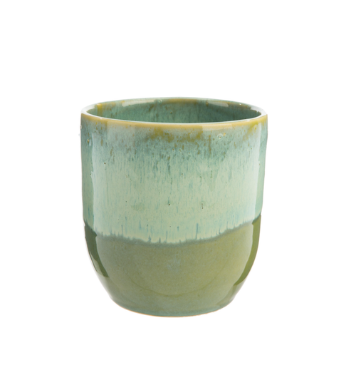 Visuel 1 du produit Cache-pot en céramique vert Basalt - Ø 12,5 x H 9,5 cm