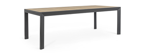 Visuel 1 du produit Table Calla naturel avec allonges coloris bois en aluminium - 220/340 x 100 cm