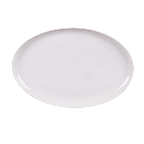 Visuel 1 du produit Petit plat ovale en porcelaine blanche Ecume - 25 x 17 cm