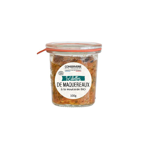 Visuel 1 du produit Rillettes bio de maquereaux à la moutarde Conserverie saveurs - 100 g