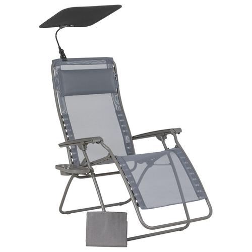Visuel 1 du produit Fauteuil de relaxation de jardin Relax Zen édition silex Velio® coloris gris Lafuma - 68 x 88 x 115 cm