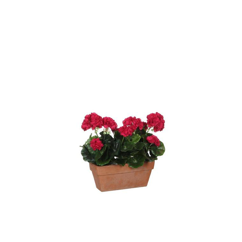 Visuel 1 du produit Géranium rose foncé plante artificielle jardinière Terra 29x13x40 cm