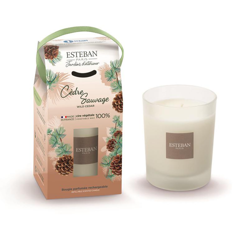 Visuel 1 du produit Bougie initiale parfumée Esteban senteur Cèdre sauvage - 180 g