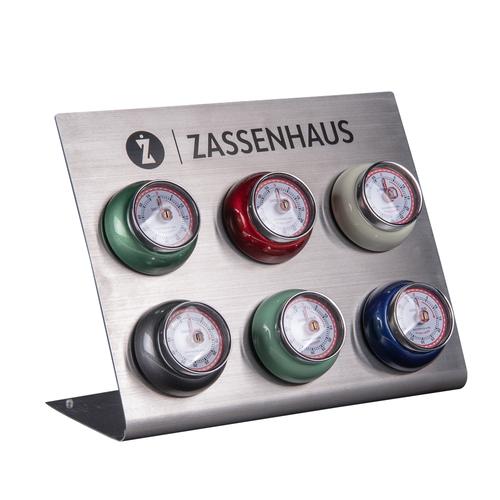 Visuel 2 du produit Plaque en métal argenté pour 6 minuteurs - 30 x 14,5 x 25 cm