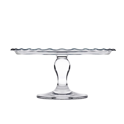 Visuel 1 du produit Serviteur sur pied en verre transparent - Ø 26 x H 12 cm