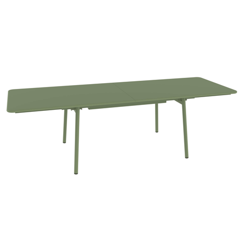 Visuel 1 du produit Table en acier vert cactus à allonges Fermob Monceau - 165/255 x 90 x 75 cm