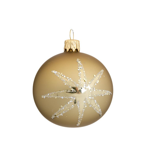 Visuel 1 du produit Suspension boule décorative nature coloris jaune en verre - Ø 7 cm