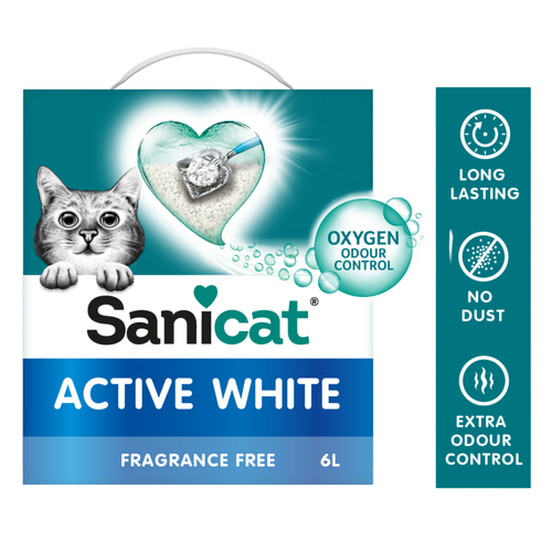Visuel 3 du produit Litière minérale pour chat Sanicat Active White – 10 L
