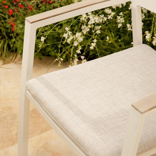 Visuel 7 du produit Fauteuil Calla coloris blanc en aluminium - 58,5 x 55,5 x 90 cm