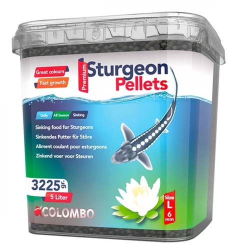 Visuel 1 du produit Granulés nourriture esturgeons taille L, 9mm, COLOMBO BASSIN - 3225g (5L)