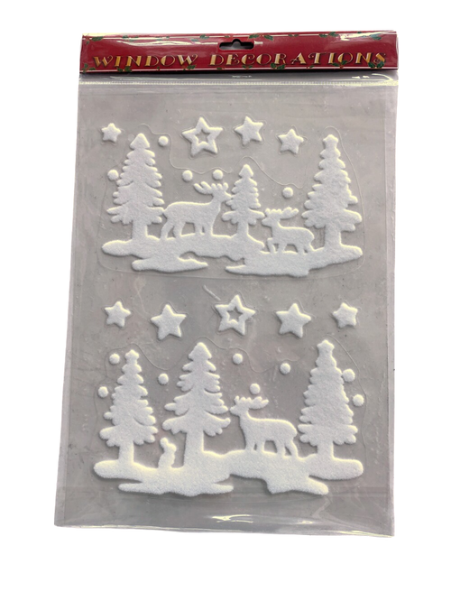 Visuel 1 du produit Sticker scintillant blanc guirlande de boules - 23 x 49 cm