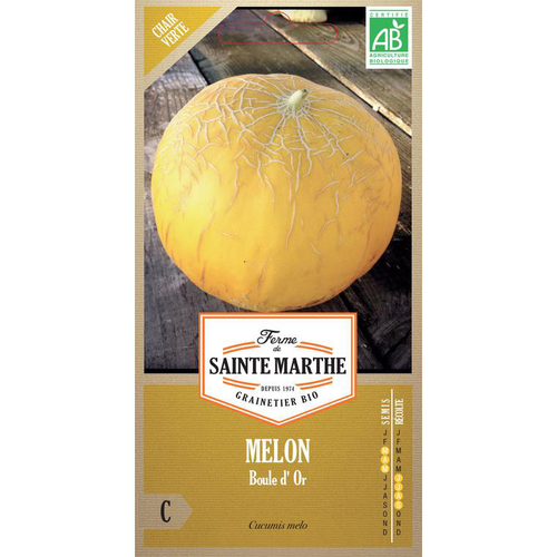 Visuel 1 du produit Graines de Melon boule d’or bio Ferme de Sainte Marthe - graines à semer