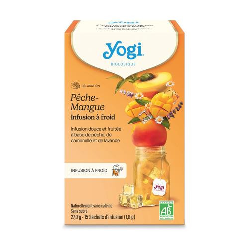 Visuel 1 du produit Infusion à froid bio pêche mangue Yogi Tea - 15 sachets