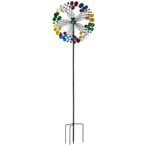 Visuel 1 du produit Eolienne solaire Arlequin coloris multicolore en acier Smartgarden - 213 x 26 x 59 cm