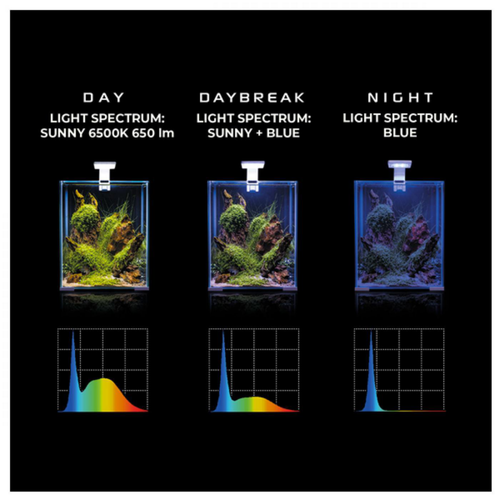 Visuel 5 du produit Rampe LED 4,8W pour aquarium d'eau douce noir - AQUAEL LEDDY Smart 2 Sunny Day & Night 2.0