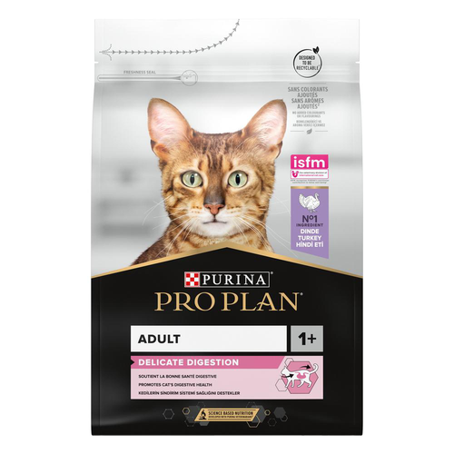 Visuel 1 du produit Croquette pour chat adulte sensible à la dinde et riz Pro Plan - 3 kg