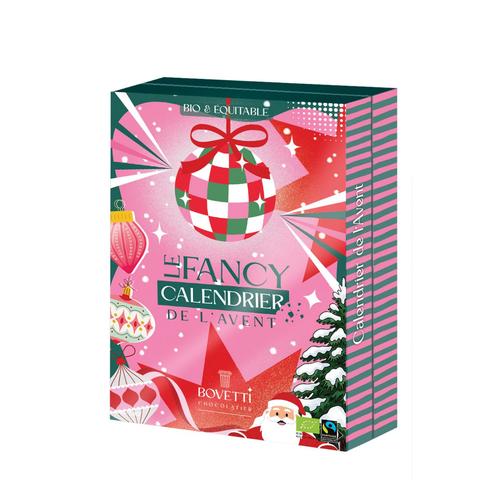 Visuel 1 du produit Calendrier de l’Avent au chocolat noir et au lait bio Bovetti Fancy - 175 g