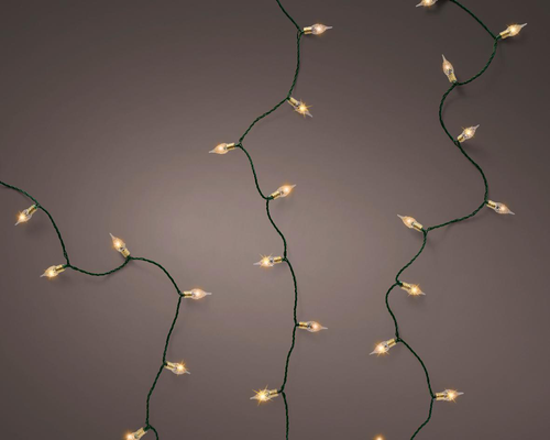 Visuel 3 du produit Guirlande lumineuse vintage 180 LED blanc orangé sur câble vert - 17,9 m