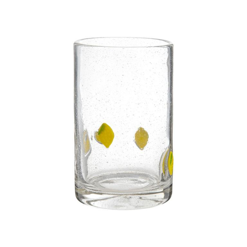 Visuel 1 du produit Verre en verre bullé motif citron - Ø 8,5 x H 13 cm