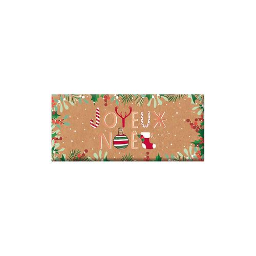 Visuel 1 du produit Mini tablette de chocolat de Noël Art Grafik « Joyeux Noël » avec lettres décorées - 30 g