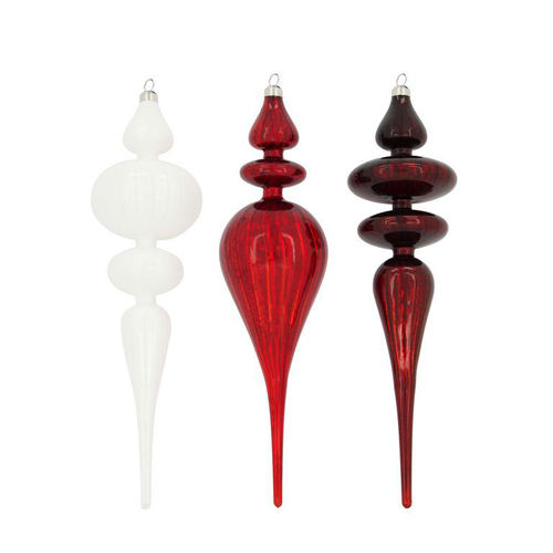 Visuel 1 du produit Décoration à suspendre forme glaçon XL en verre - Ø 8 x H 30 cm