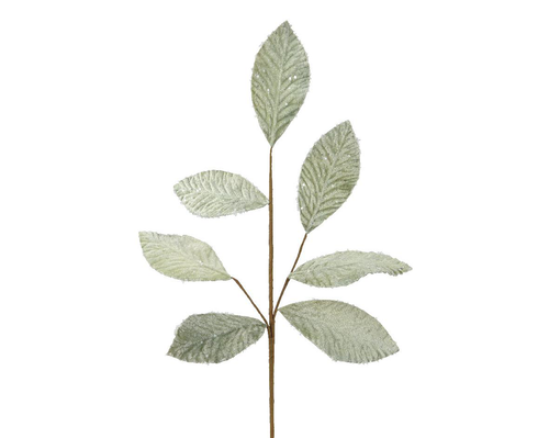 Visuel 1 du produit Tige charmille givrée coloris vert - 68 cm