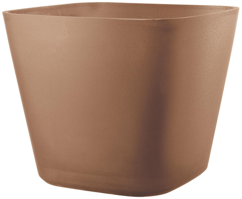 Visuel 1 du produit Pot en plastique injecté coloris marron Deroma Origin Quadro cotto - 28 x 28 x 23,5 cm