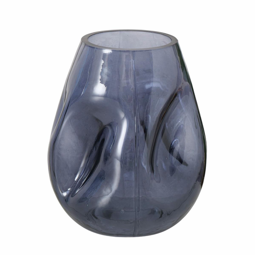 Visuel 1 du produit Vase en verre laqué gris Lojin - Ø 14 x H 17,5 cm