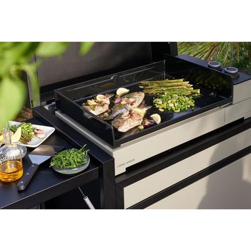 Visuel 3 du produit Plancha Premium électrique 60 coloris noir en acier Forge Adour - 75,3 x 44,1 x 24,1 cm