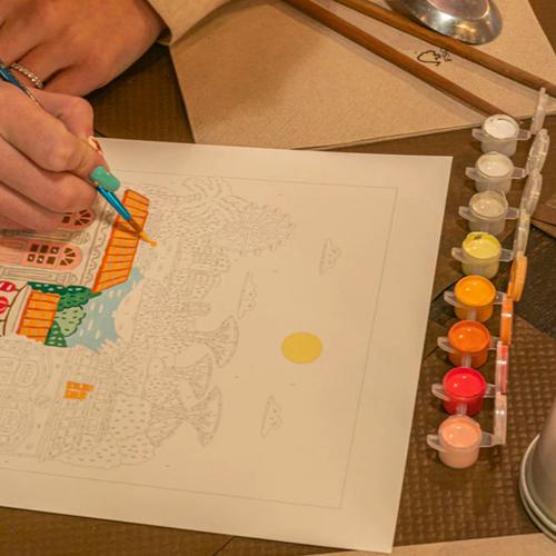 Visuel 3 du produit Peinture au numéro Singapour Petit Pinceau by La Petite Épicerie - 25,5 x 33 cm