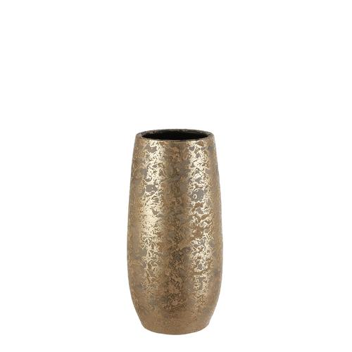 Visuel 1 du produit Vase haut en terre cuite dorée Clemente - Ø 17,5 x H 35 cm