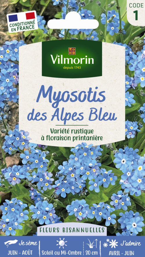 Visuel 1 du produit Myosotis des Alpes bleu Vilmorin - graines à semer