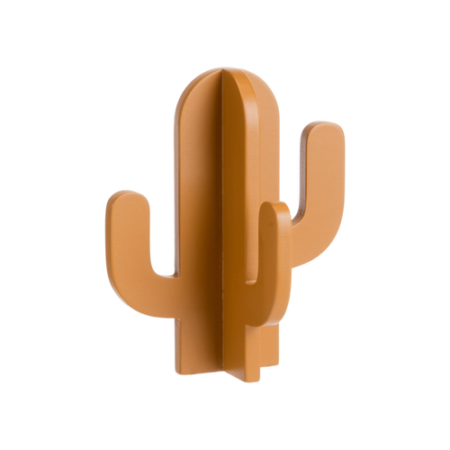 Visuel 1 du produit Patère murale cactus coloris caramel en bois FSC - 14 x 8 x 17 cm