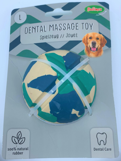 Visuel 1 du produit Balle pour chien en caoutchouc naturel coloris bleu Bubimex Ballee – Taille L