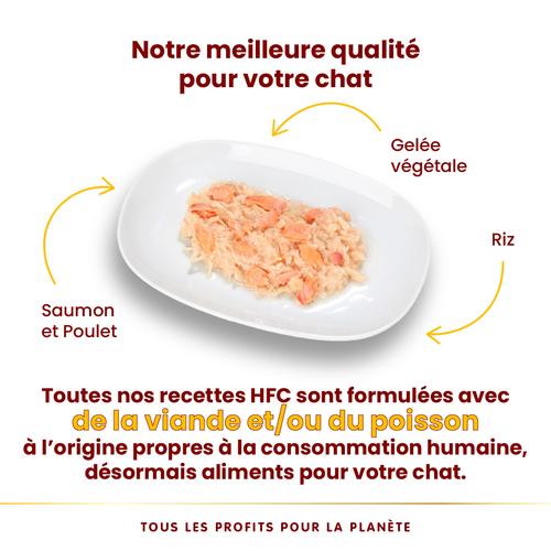 Visuel 3 du produit Pâtée pour chat HFC Jelly au saumon et poulet Almo Nature - 70 g