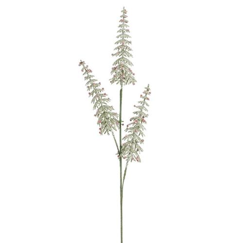 Visuel 1 du produit Tige de 3 sapins artificiels verts givrés - Ø 8 x H 68 cm