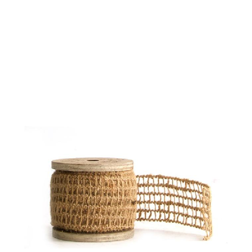 Visuel 1 du produit Rouleau ruban beige en jute - 5 cm x 3 m