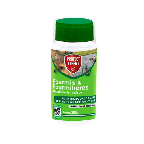 Visuel 1 du produit Biocide anti-fourmis et fourmilières au pyrèthre végétal en poudre Protect Expert - 250 g