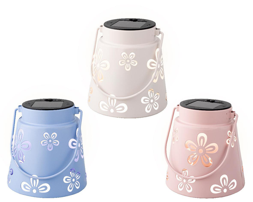 Visuel 1 du produit Lanterne solaire floral coloris multicolore - Ø 11,5 x 11 cm