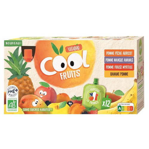 Visuel 1 du produit Vitabio cool fruits panaché Vitabio - 12 × 90 g