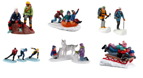 Visuel 1 du produit Scénette avec figurines pour village de Noël Lemax Vail village