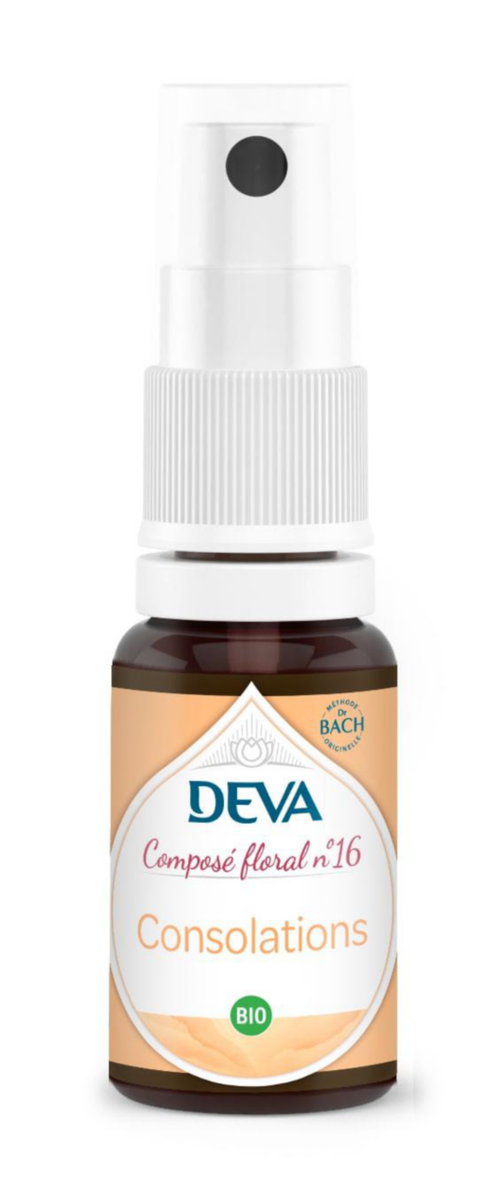 Visuel 1 du produit Complément alimentaire composé floral consolations bio Deva - spray 15 ml