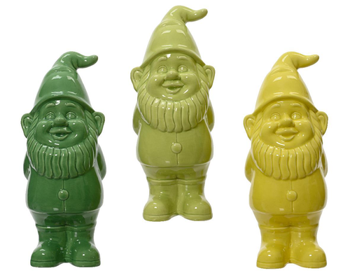 Visuel 1 du produit Gnome décoratif en céramique - 10 x 9,5 x 25 cm