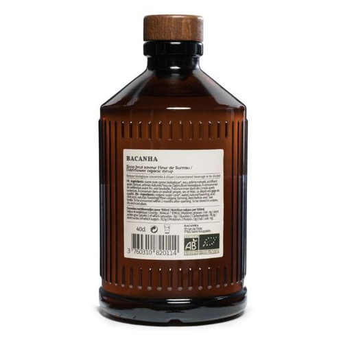 Visuel 2 du produit Sirop saveur fleur de sureau brut bio Bacanha - 400 ml